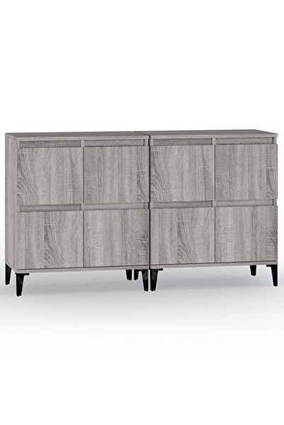 vidaxl Dulapuri, 2 buc, sonoma gri, 60x35x70 cm, lemn prelucrat