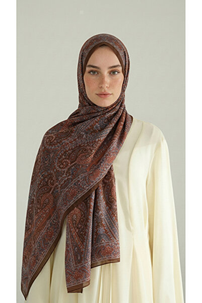 Karaca Royal Ethnic Pattern Cotton Shawl - Brown