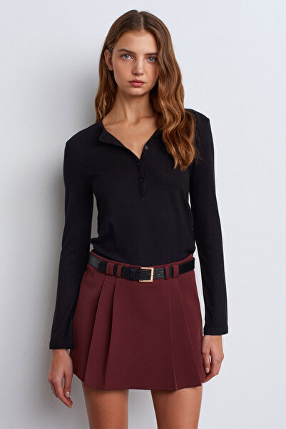 Dilvin 31544 DÜĞMELİ UZUN KOLLU TOP