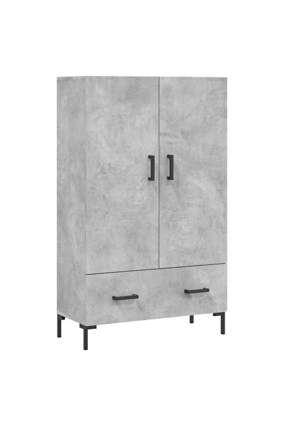 vidaxl Dulap înalt, gri beton, 69,5x31x115 cm, lemn prelucrat