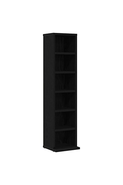 vidaxl Dulap CD-uri Stejar negru 21x20x88 cm Lemn prelucrat