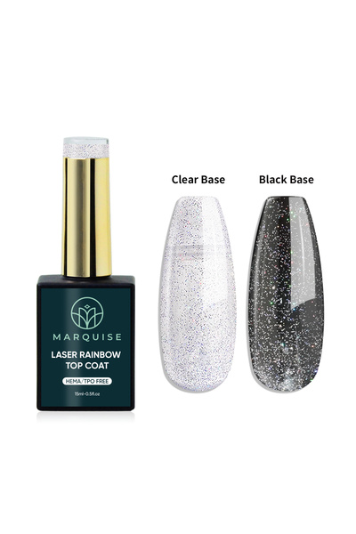 delis Top Coat Laser Rainbow HEMA/TPO FREE, Marquise, 15 ml