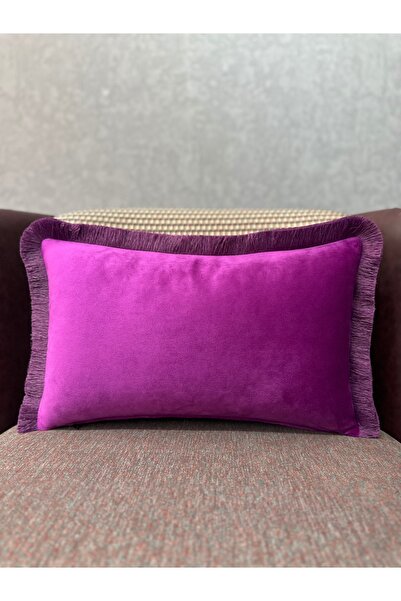 FabricLA Importat İ mătase a catifea OR RENK PÜ cu ciucuri IRLENT KILIFI 30x50