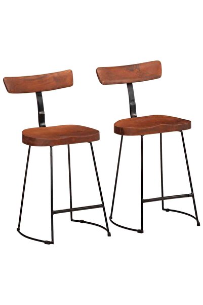 vidaxl Scaune de bar 2 buc 49x43x79 cm lemn masiv de mango