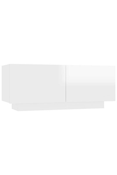 vidaxl Noptieră, alb extralucios, 100x35x40 cm, lemn prelucrat