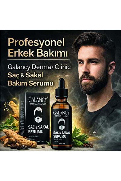 Galancy Saç & Sakal Serumu 50 ml – Gür Sakal Çıkarıcı Bakım Serumu, Sakal Uza...