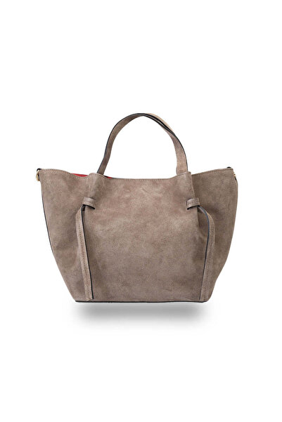 TORO NERO Loretta Taupe Chiaro Suede Women's Handbag