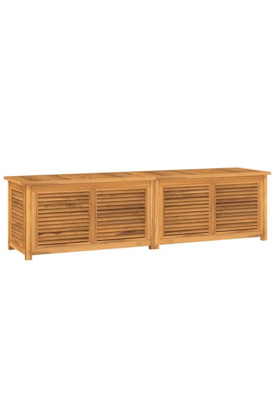 vidaxl Ladă depozitare grădină cu geantă, 200x50x55 cm, lemn masiv tec