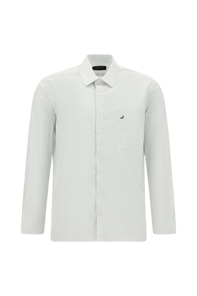 Abdullah Kiğılı Long Sleeve Classic Striped Cotton Shirt