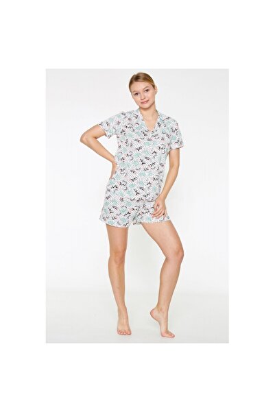 Pierre Cardin Women's Viscose Pajamas - Short Sleeve Blouse and Shorts with S...