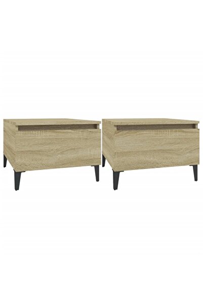 vidaxl Mese laterale 2 buc. stejar sonoma 50x46x35 cm lemn compozit