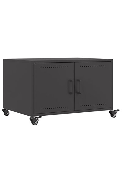 vidaxl Coffee table, black, 68x50x43.5 cm, steel
