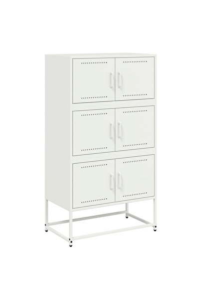 vidaxl Dulap, alb, 68,5x38,5x123,5 cm, oțel