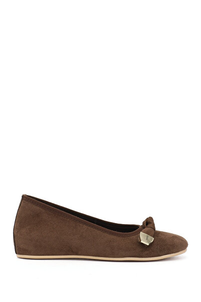 GÖNDERİ(R) Women's Brown Suede Buckled Feta Filled Shoes
