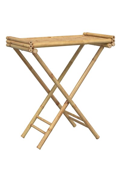 vidaxl Folding table with tray, 70.5x42.5x80 cm, Bamboo