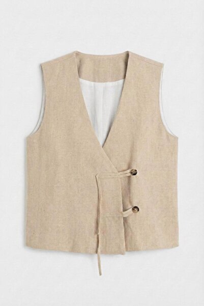 BSL Brit Detaylı Keten Yelek