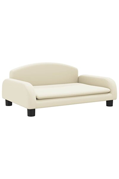 vidaxl Canapea pentru copii, crem, 70x45x30 cm, piele ecologică