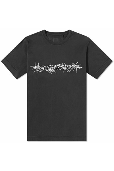 Beymen Collection Dikenli Tel Desenli Vintage Oversize Tişört 'BM716Y3Y6B 001'