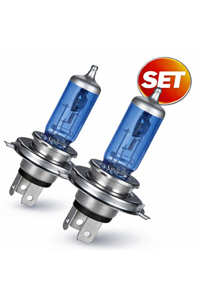 Universal Bec Halogen H4 12V 55W Super White, P43T, E-Mark E4, Lumină Albă Pu...