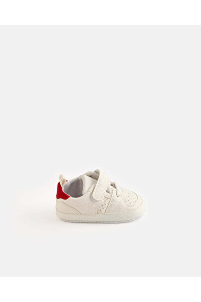 REDTAG Baby White Velcro Pram Shoes