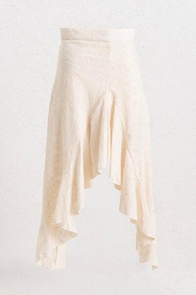 BSL Fırfır Volanlı Midi Etek