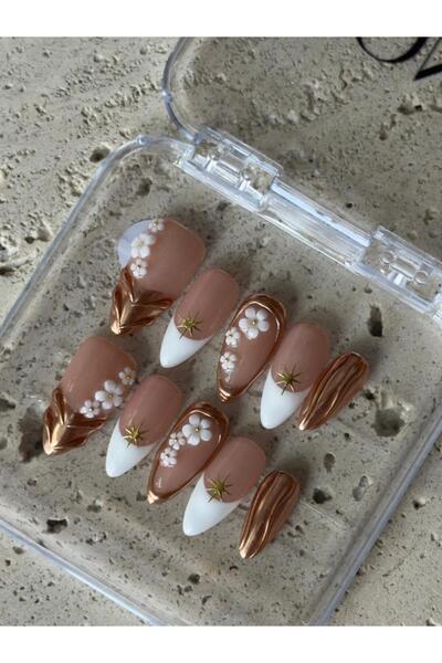 Bond أظافر جل مصنوعة يدويًا - أطراف أظافر جل ملونة مناسبة للصلاة - أظافر لاصق...