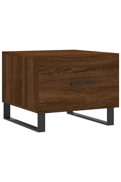 vidaxl Coffee table, brown oak, 50x50x40 cm, processed wood