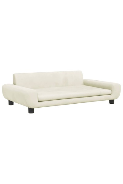 vidaxl Canapea pentru copii, crem, 100x54x33 cm, catifea
