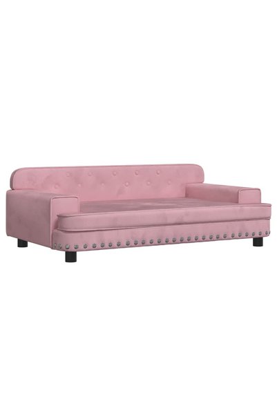 vidaxl Canapea pentru copii, roz, 90x53x30 cm, catifea