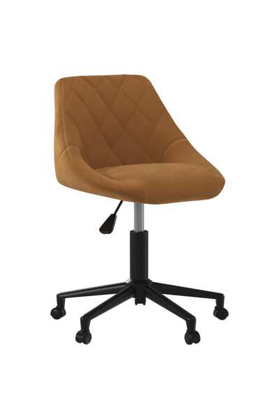 vidaxl Scaun de birou pivotant, maro, catifea