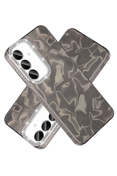 Nezih Case غطاء حماية بتصميم أنيق لامع مرصّع بالأحجار متوافق مع هاتف سامسونج ...