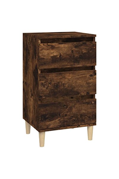 vidaxl Bedside table, smoked oak, 40x35x70 cm, processed wood