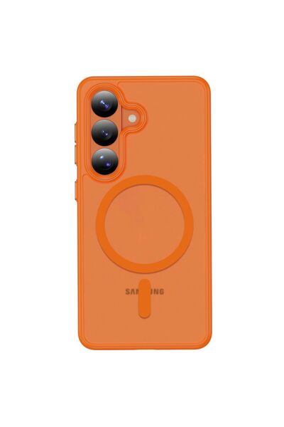Tech-Protect Magmat MagSafe Case for Samsung Galaxy S26 - Matte Orange