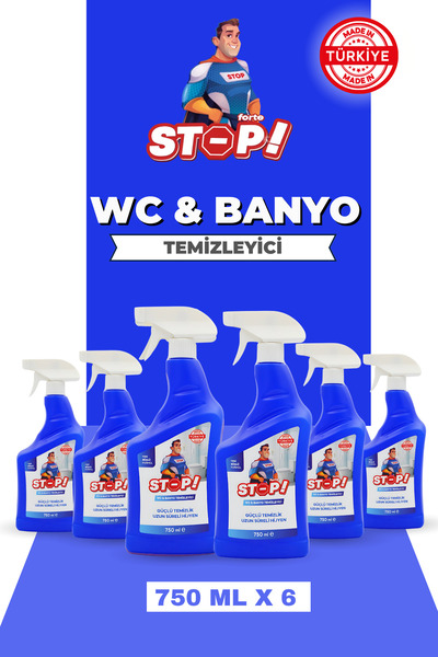 STOP Forte 6'lı Tuvalet/WC ve Banyo Temizleyici