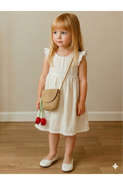 HİMENİSA Laleli Hasır Kız Çocuk Çantası