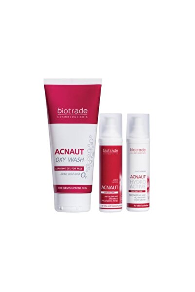 BIOTRADE Acne skin care set (cleansing gel + toner + cream) Acnaut