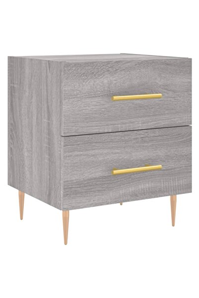 vidaxl Bedside table, sonoma grey, 40x35x47.5 cm, composite wood