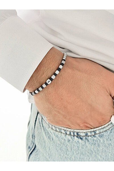 FERRO Silver Steel Men's Bracelet Frj10170A-A 2 Year Warranty Gift Boxed