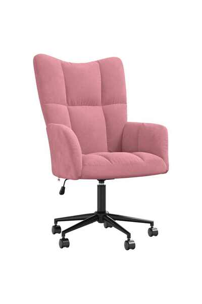 vidaxl Scaun de relaxare, roz, catifea