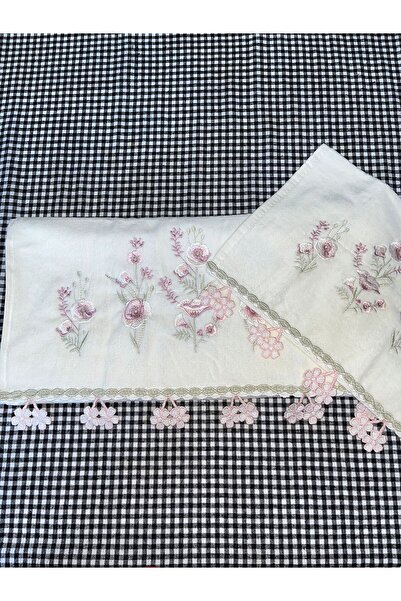 Şirin Çeyiz ve Perde 2'li Kadife Analı Kızlı Havlu Seti 30*50 cm / 50*90 cm