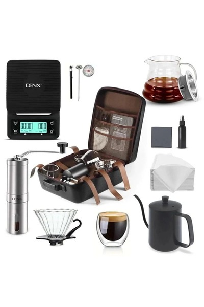 Denx DX2573 Coffee Maker Kit, 12pcs Coffee Accessories Tools with Portable Ca...