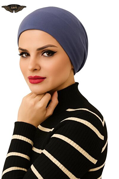 ALDAIYR Hijab Elastic Non-Slip Seamless Snap-On Marine Cap Practical Bonnet