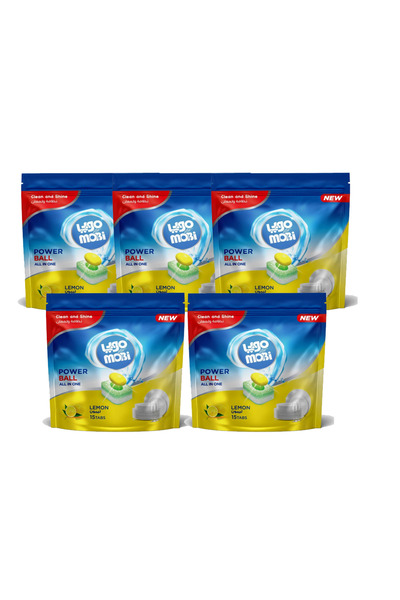 MOBI كرتون موبي صابون غسالة الصحون برائحة الليمون 15 مكعب ( 5 أكياس )