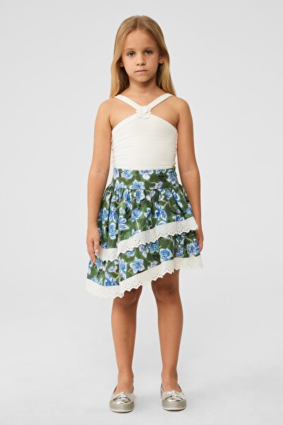 Tyess BG Store Kız Çocuk Desenli Etek