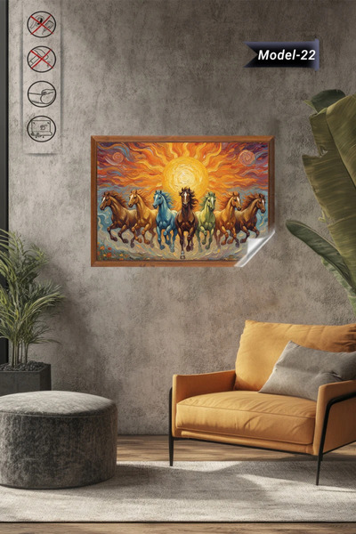 Akıllı Kağıt Statik Tutunma Özellikli Tablo - Poster Hayvan (Model-22)