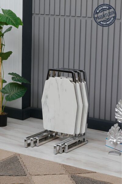 KN Fashion Milano katlanır TEK BİR ADETmodern servis sehpası orta sehpa c seh...