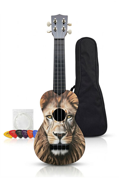gonzales Σοπράνο Ουκουλέλε με σχέδιο λιονταριού