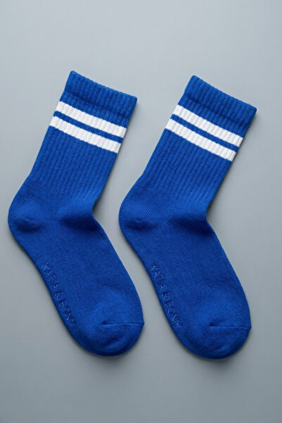 Katia&Bony Strip Patterned Blue Children's Socks