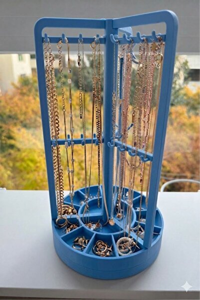 DU&ER Rotating Jewelry Organizer Stand Necklace Earrings Bracelet Organizer D...