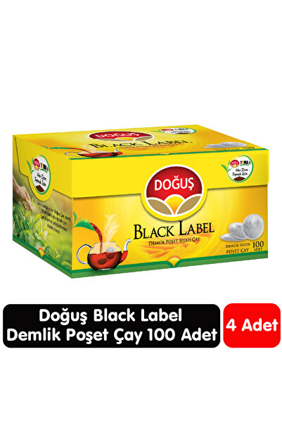 Doğuş Black Label Demlik Çay 100 Adet 4 Paket